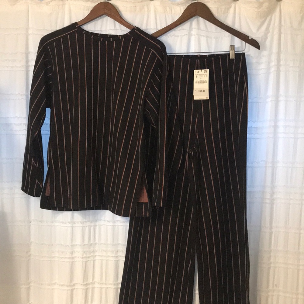 Zara Striped Top and Pants Set